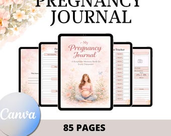 Pregnancy Journal | Weekly Tracker, Baby Memory Book (Digital Download)