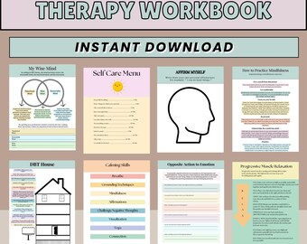 BT Coping Skills Workbook | Anxiety & Emotional Regulation Worksheets | Printable + Canva