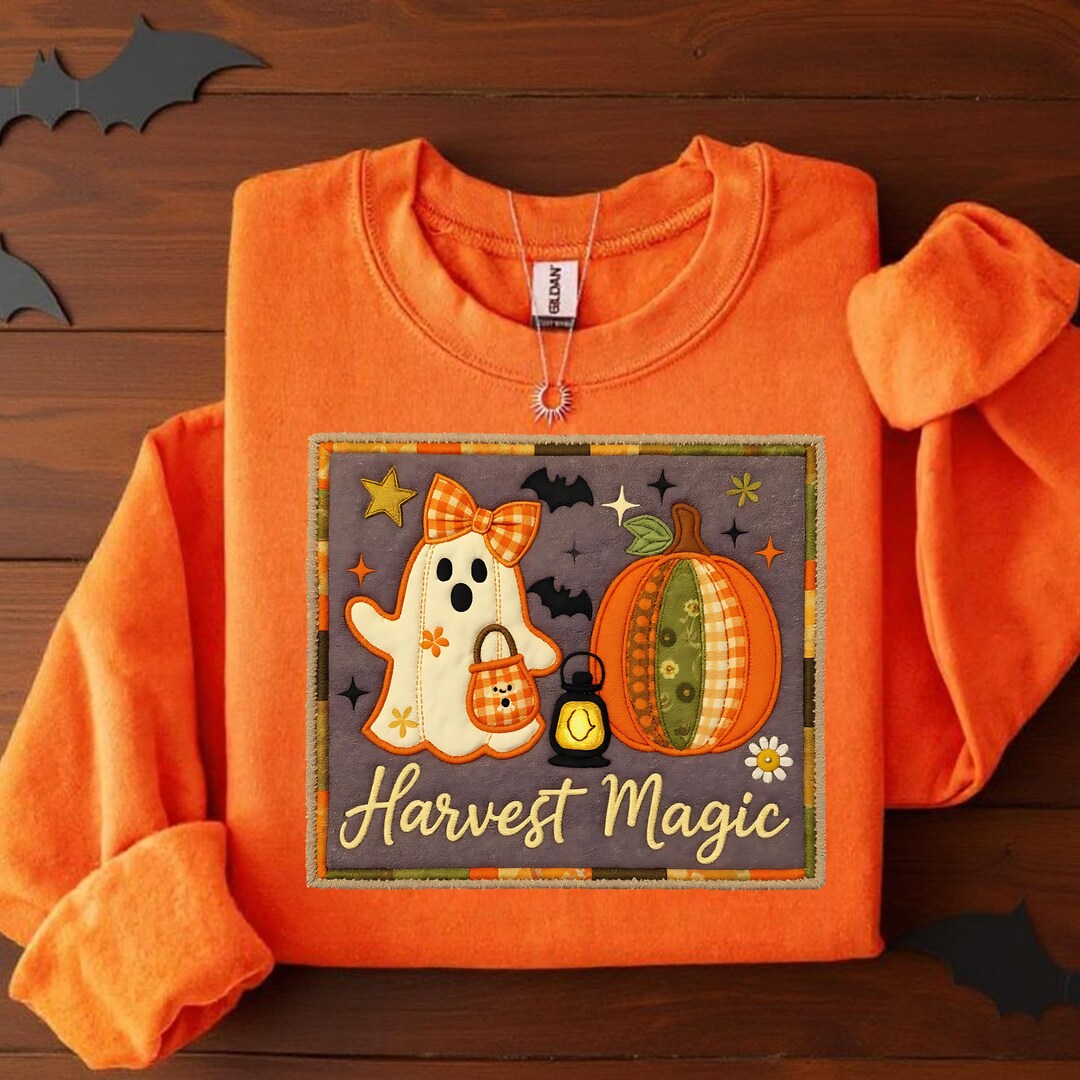 Fall Ghost and Pumpkin PNG, Halloween Sublimation Design - Etsy