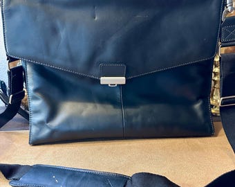ThinkPad Leather Messenger Laptop Bag/Briefcase - Fair Used Condition - As Is - 15.5”w x 13”h x 4”d