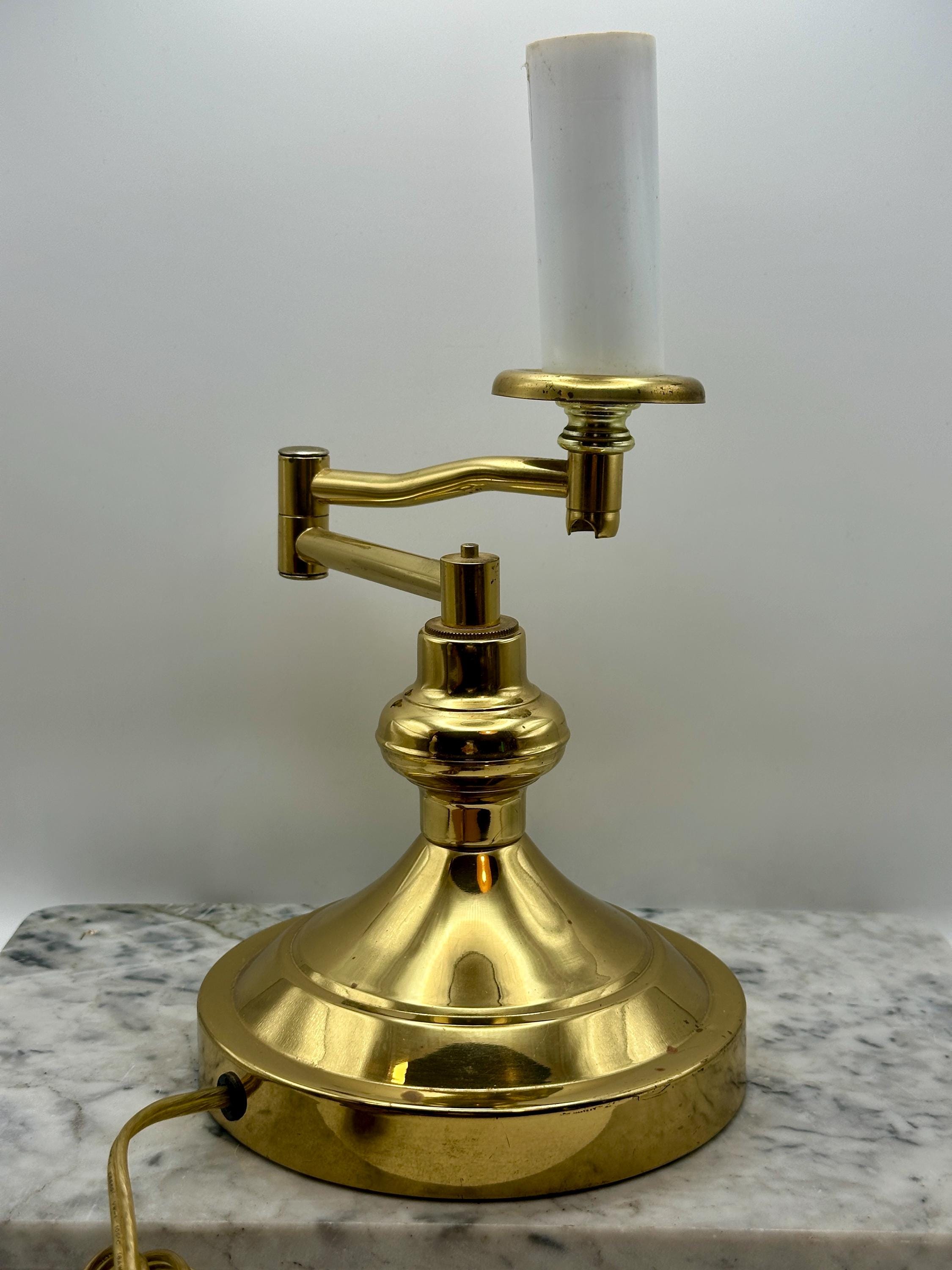 Vintage Brass Swing Arm Floor Lamp - Etsy