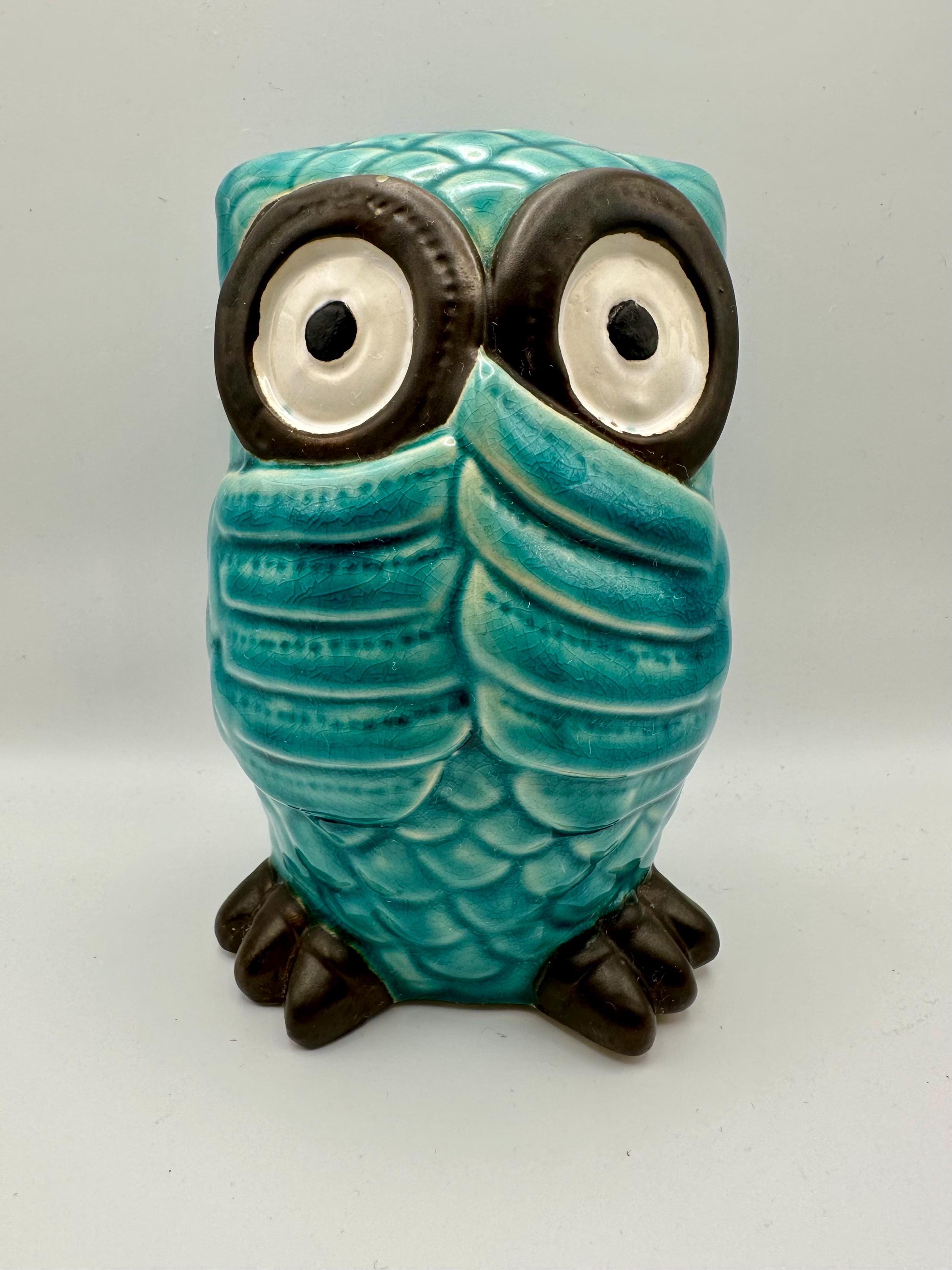 Urban Trends Accents Teal "Owl Hear No Evil" Individual/Replacement Piece - As Is - Cerami