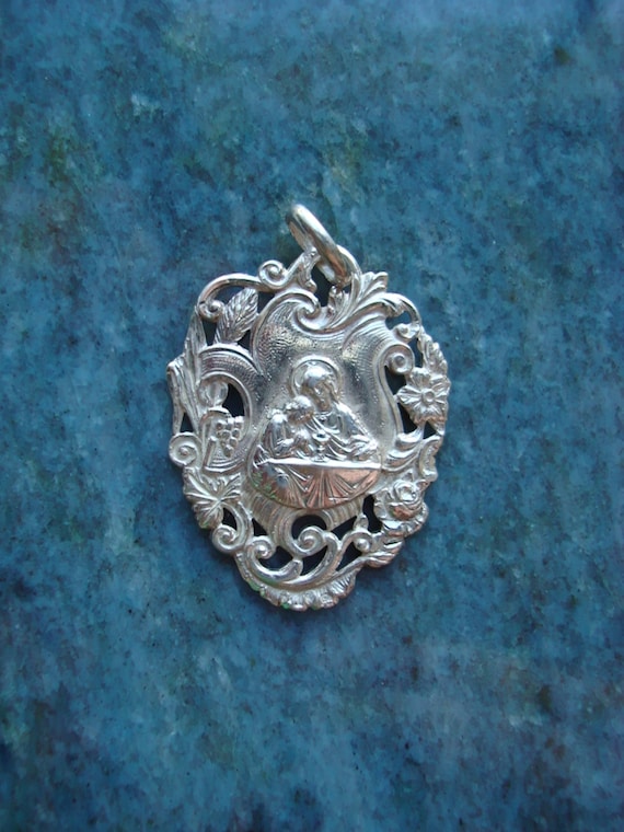 French Antique Sterling Silver Jesus and Saint Joh