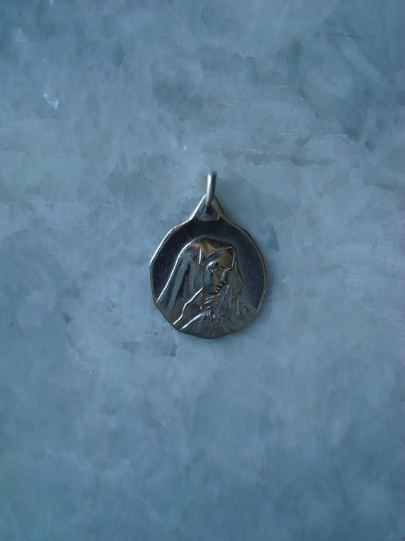 Antique Sterling Silver French Holy Virgin Mother 