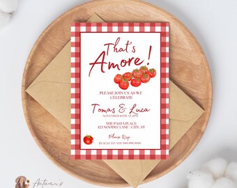 That's Amore Rehearsal Dinner Invitation Template, Editable Italian Dinner Party Invite, Thats Amore Engagement Party Invites, Digital