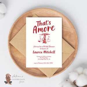 That's Amore Rehearsal Dinner Invitation Template, Editable Italian Dinner Party Invite, Thats Amore Engagement Party Invites, Digital