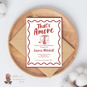 That's Amore Rehearsal Dinner Invitation Template, Editable Italian Dinner Party Invite, Thats Amore Engagement Party Invites, Digital