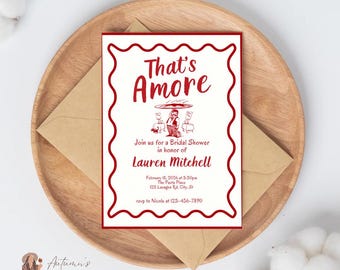That's Amore Rehearsal Dinner Invitation Template, Editable Italian Dinner Party Invite, Thats Amore Engagement Party Invites, Digital