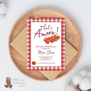 That's Amore Bridal Shower Invitation Template, Editable Italian Dinner Party Invite, Thats Amore Engagement Party Invites, Digital Download