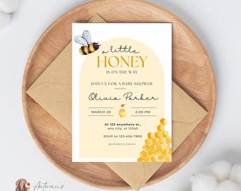Bumble Bee Baby Shower, Baby Shower Invitation, Instant Download, Canva, Mama to bee, Bee, Baby Shower Invite, Bumble Bee Baby, Digital