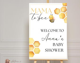 Bumble Bee Baby Shower, Baby Shower welcome sign, Instant Download, Canva, Mama to bee, Bee, Baby Shower Invite, Bumble Bee Baby, Digital