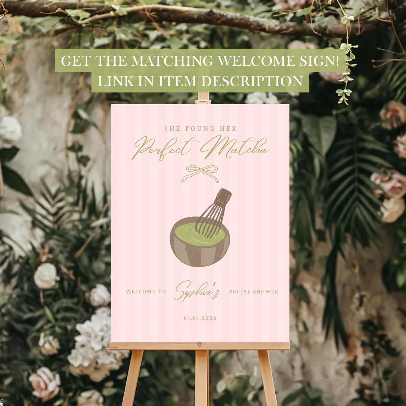 She Found Her Perfect Matcha Bridal Shower Invite Matcha Themed ...