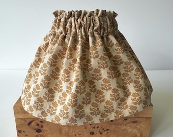 6" Clip Lampshade - Ochre flowers