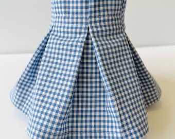 6" Clip Lampshade - Blue Gingham Check