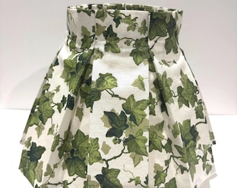 12" Box Pleated Lampshade Cover - English Ivy
