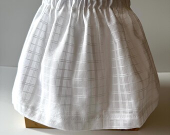12" Lampshade Cover - Sheer White Grid