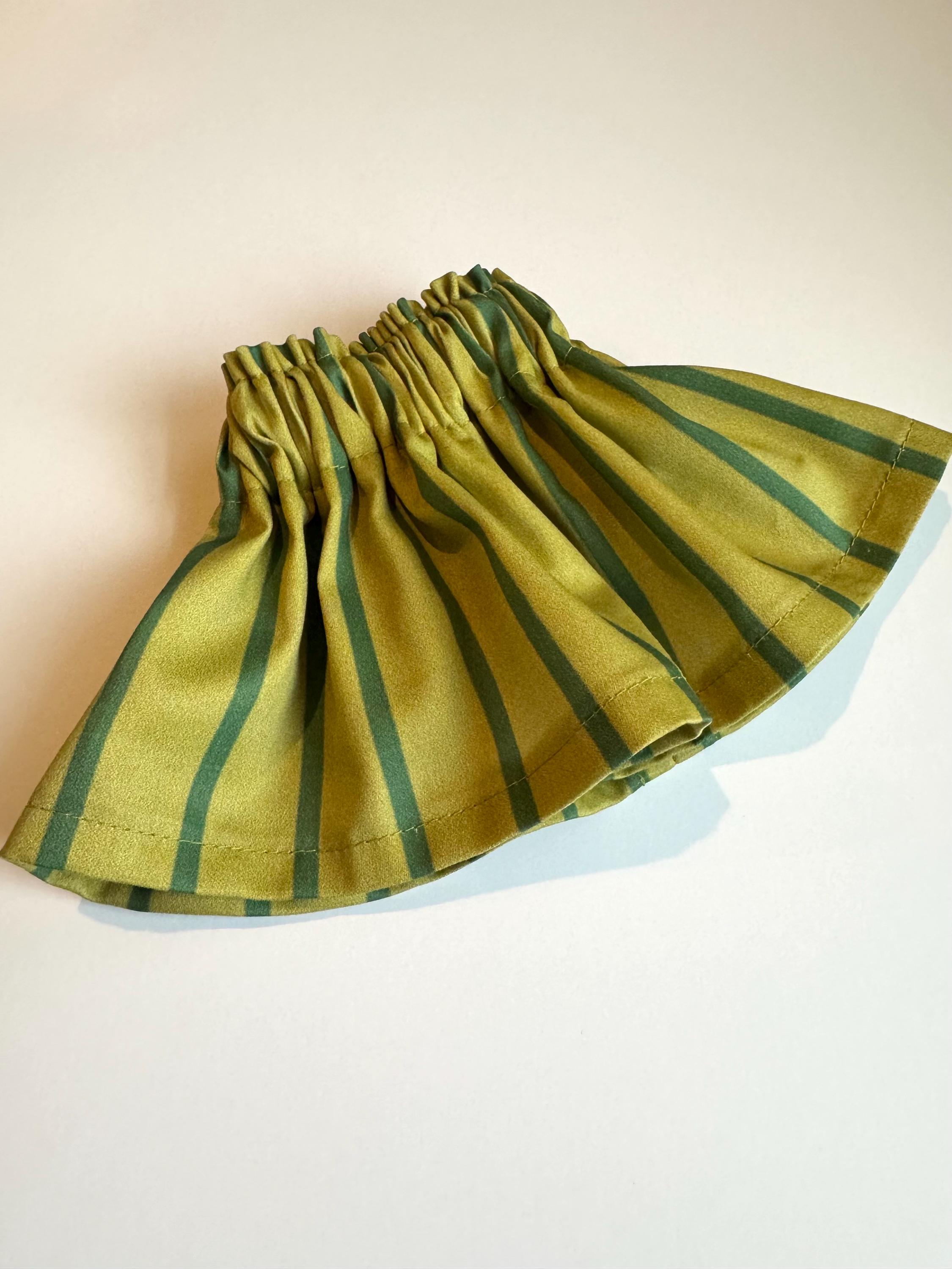 Mini Lamp Drop Shade Skirt - Green Stripe