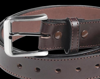 Men's English Bridle Leather Dress Belt 1 1/2"