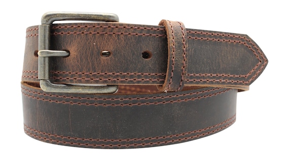 Men's Distressed Leather Belt American Handcrafted Quality Rustic Leather Belts & Suspenders Leather Accessories Thick Belt cowboy belt