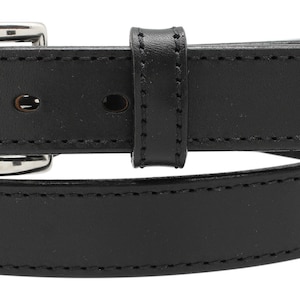 100% USA Leather, 1 1/4&quot; Harness Leather Work Belt, stitched leather belt