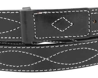 Leather Mechanics Belt 1 1/2''  up to 60" waist, Black, Brown