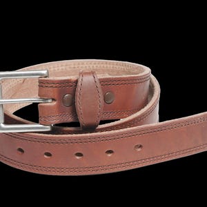 1 1/2” Full Grain Leather Work Belt up to 70” waist, Brown, Dark Brown, Black
