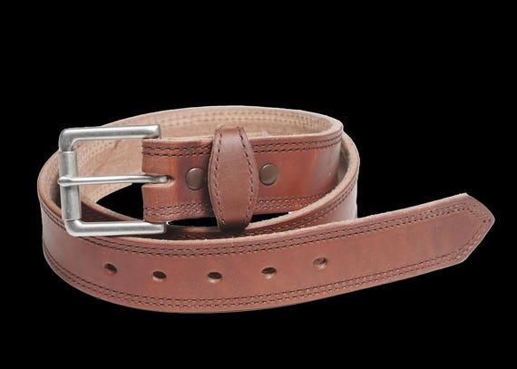 1 1/2” Full Grain Leather Work Belt up to 70” waist, Brown, Dark Brown, Black