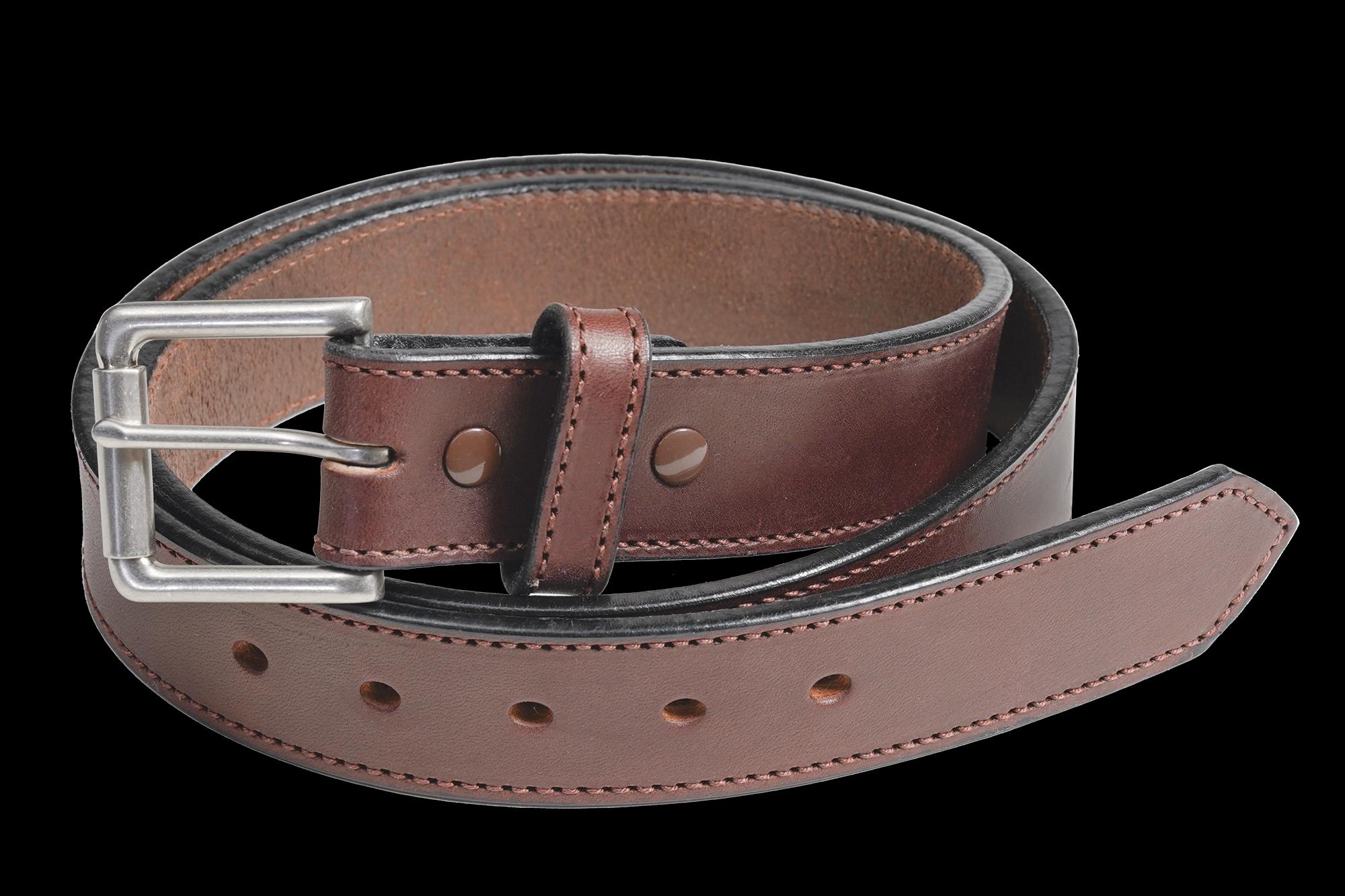 Slim Leather Holster Belt Heavy Duty Stitching CCW Concealed Carry 1.25\