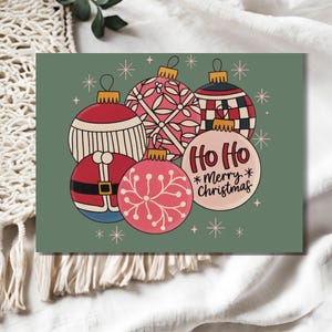 Modelo de cartão de agradecimento de Natal editável no Canva | Cartão de agradecimento para empresas de fim de ano | Pacote de mala direta digital para download