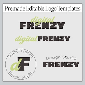 Premade Modern Logo Template | Minimalist Canva Design for Business Branding | Custom Editable Logo