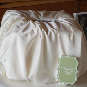 Wunsch gut, Hochzeit Wunsch gut Kartenbox, Stoff Wunsch gut, Stoff drapiert Wunsch gut