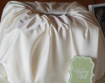 Pozo de los deseos, caja para tarjetas de pozo de los deseos de boda, pozo de los deseos de tela, pozo de los deseos cubierto de tela