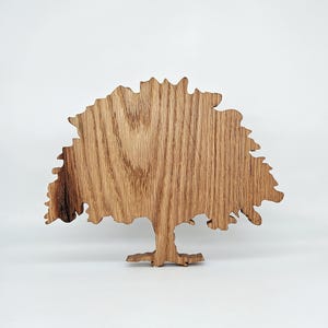 Tree Shaped Cutting Board, Vintage Tree Sculpture, Hand Crafted Natural Room Décor