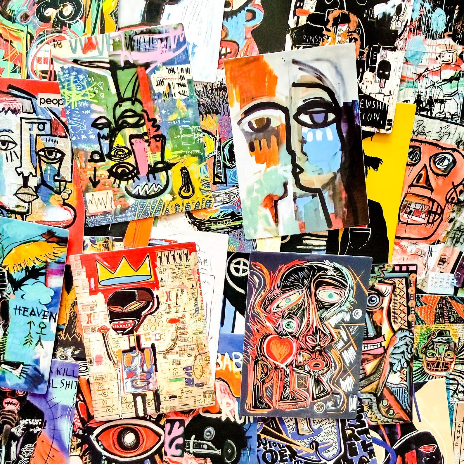 50PCS Modern Pop Art Sticker Pack, Colorful Abstract Portrait Stickers ...