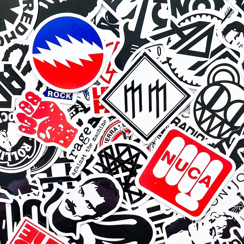 100PCS Punk & Rock Music Stickers, Retro Band Stickers, Classic Art ...