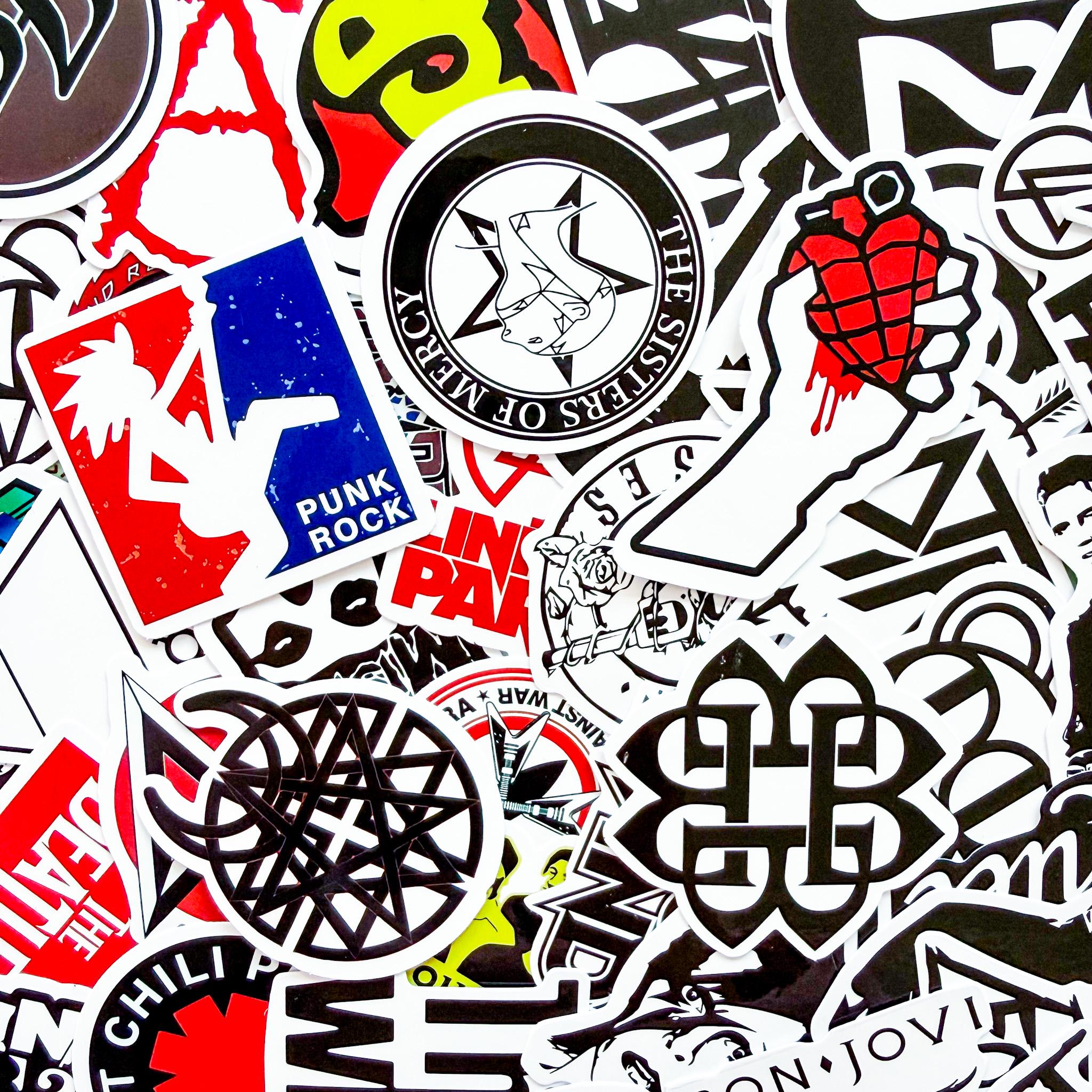 100PCS Punk & Rock Music Stickers, Retro Band Stickers, Classic