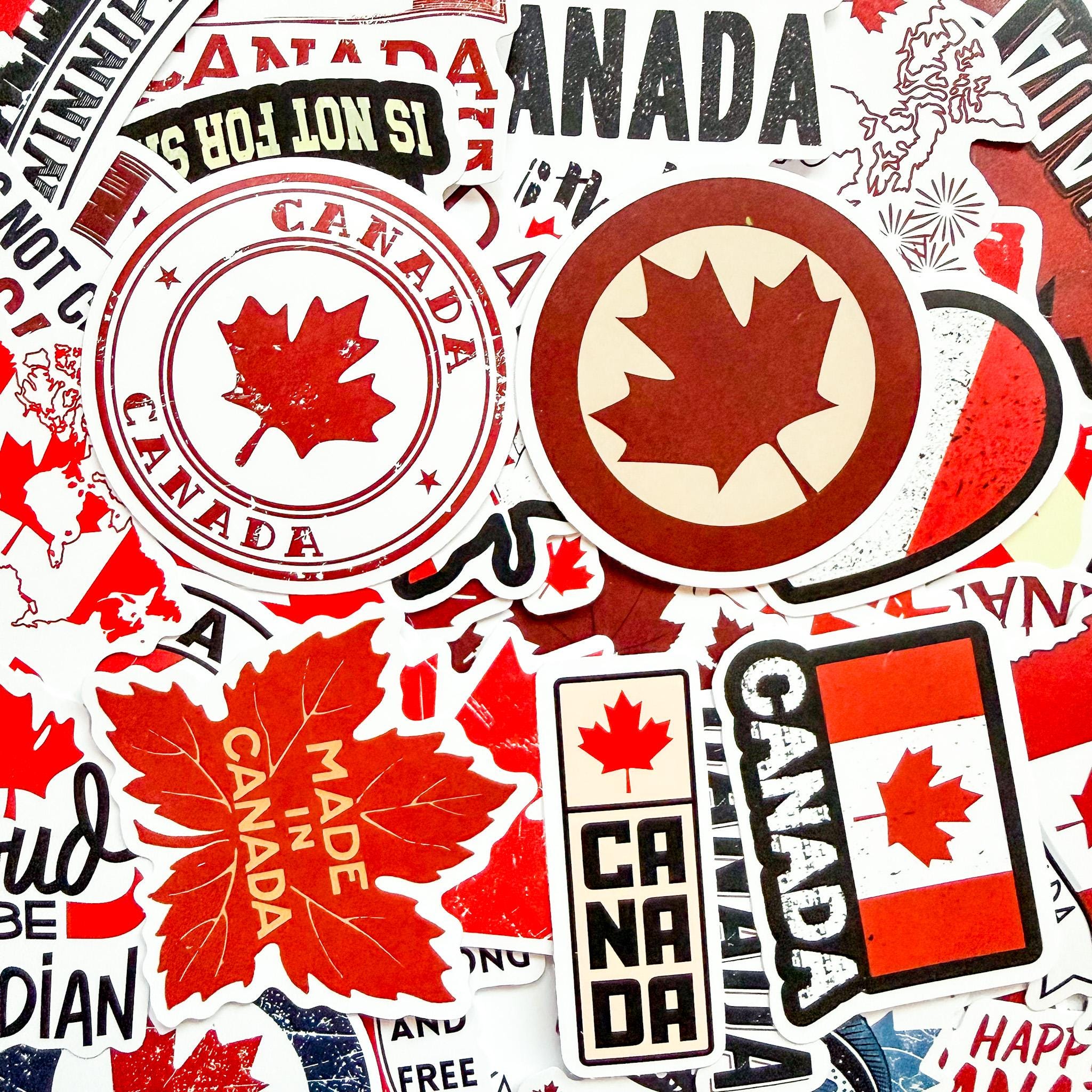 50PCS Proud Canadian Patriot Sticker Pack, Playful National Graphic ...