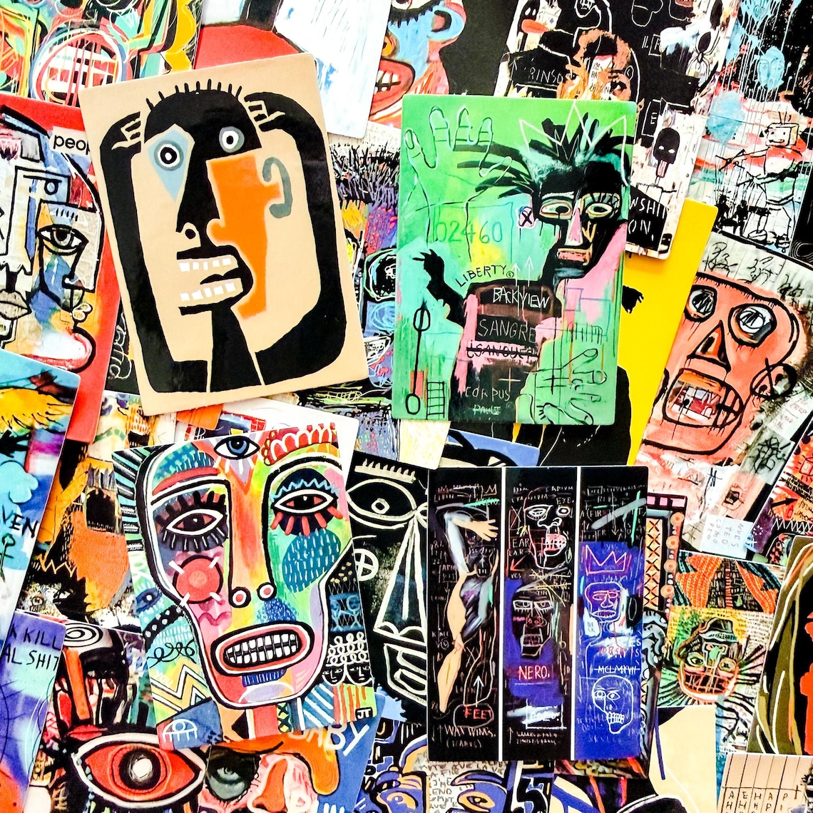 50PCS Modern Pop Art Sticker Pack, Colorful Abstract Portrait Stickers ...