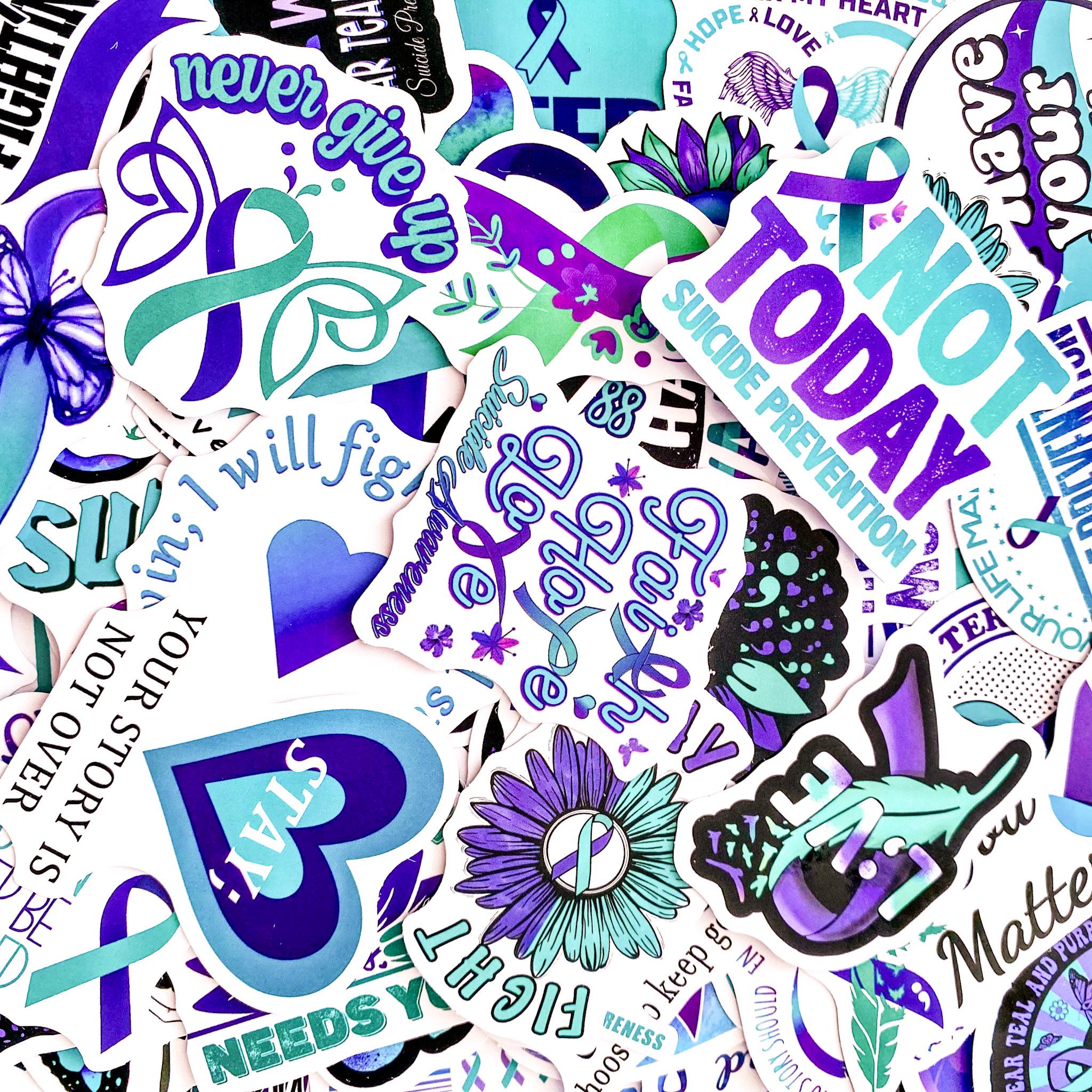 100PCS Mental Health Awareness Stickers, Inspirational Suicide ...