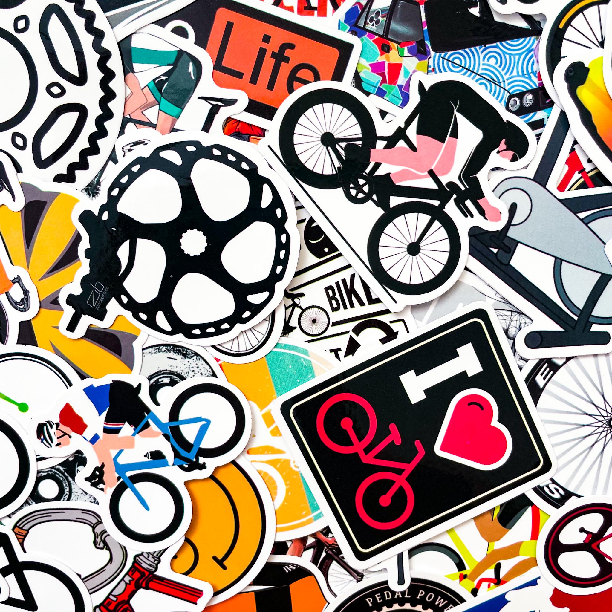 50PCS Colorful Sport Stickers, Funny Cyclist Stickers, Dynamic Racing ...