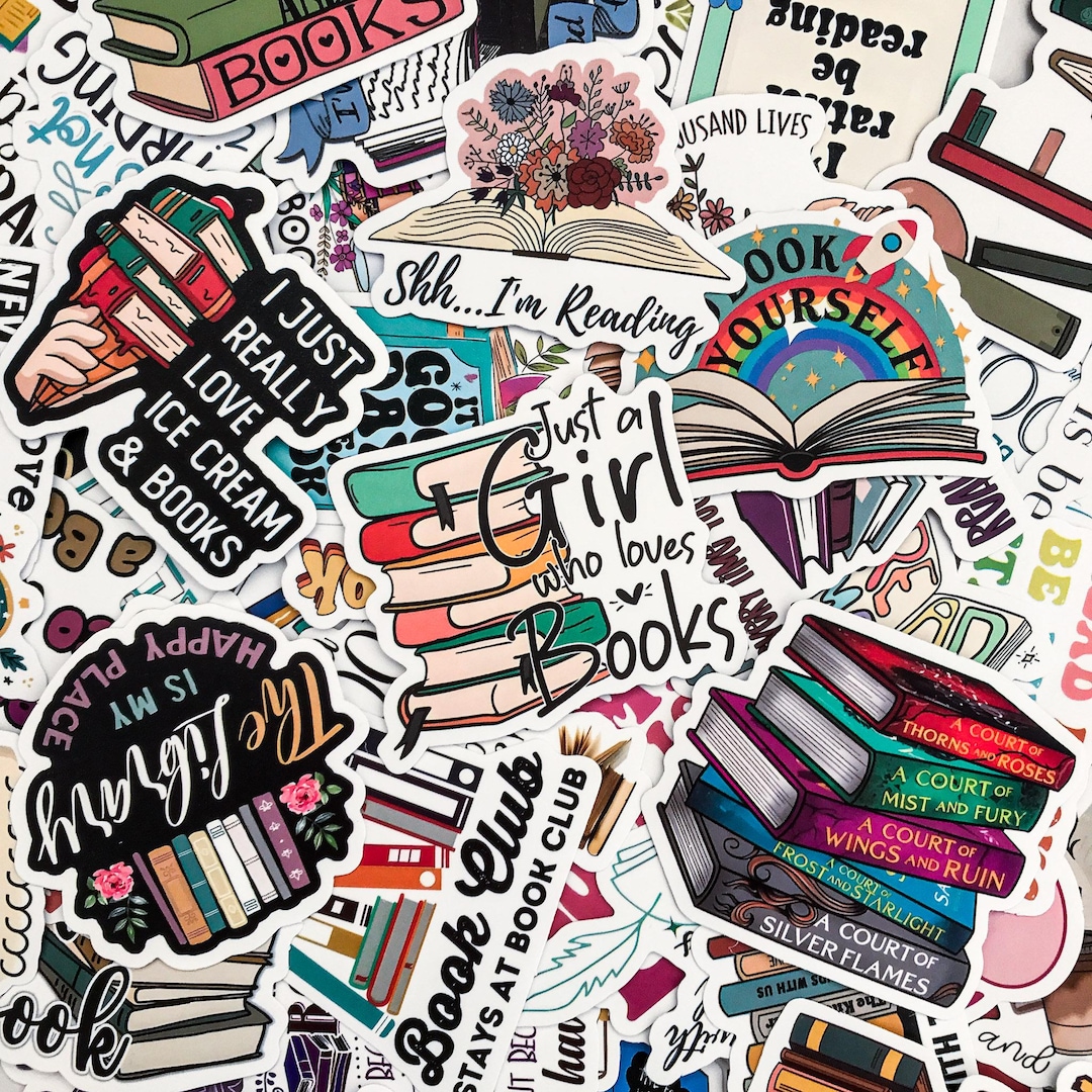 50 Random Reading Quote Stickers, Aesthetic Book Stickers for ...