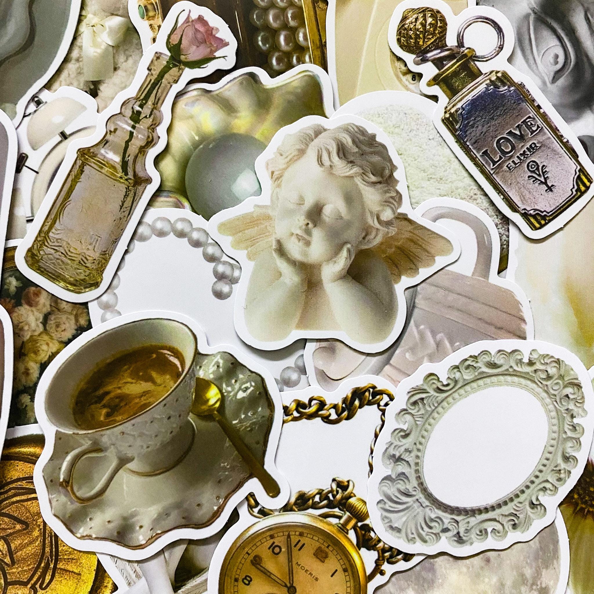 50 Random Vintage Stickers, Retro Aesthetic Stickers, Antique ...