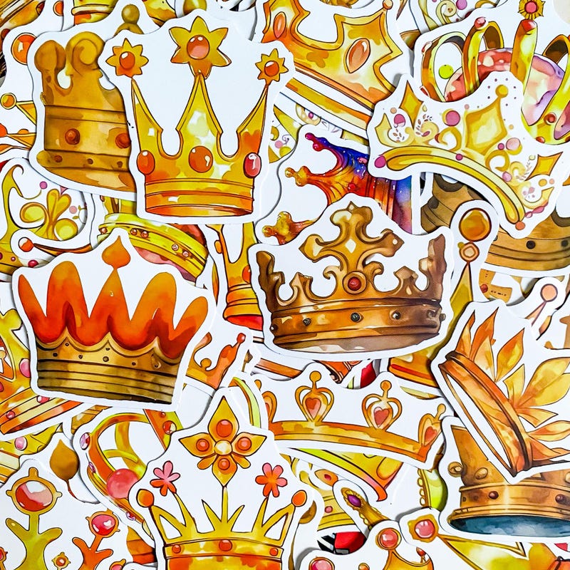 Computer Crown Sticker Crown Sticker - Etsy
