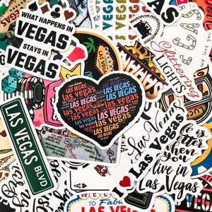 50 adesivi casuali di Las Vegas, adesivi di poker e casinò, adesivi a tema gioco d'azzardo, adesivi da viaggio impermeabili per diario, bagaglio, bottiglia d'acqua