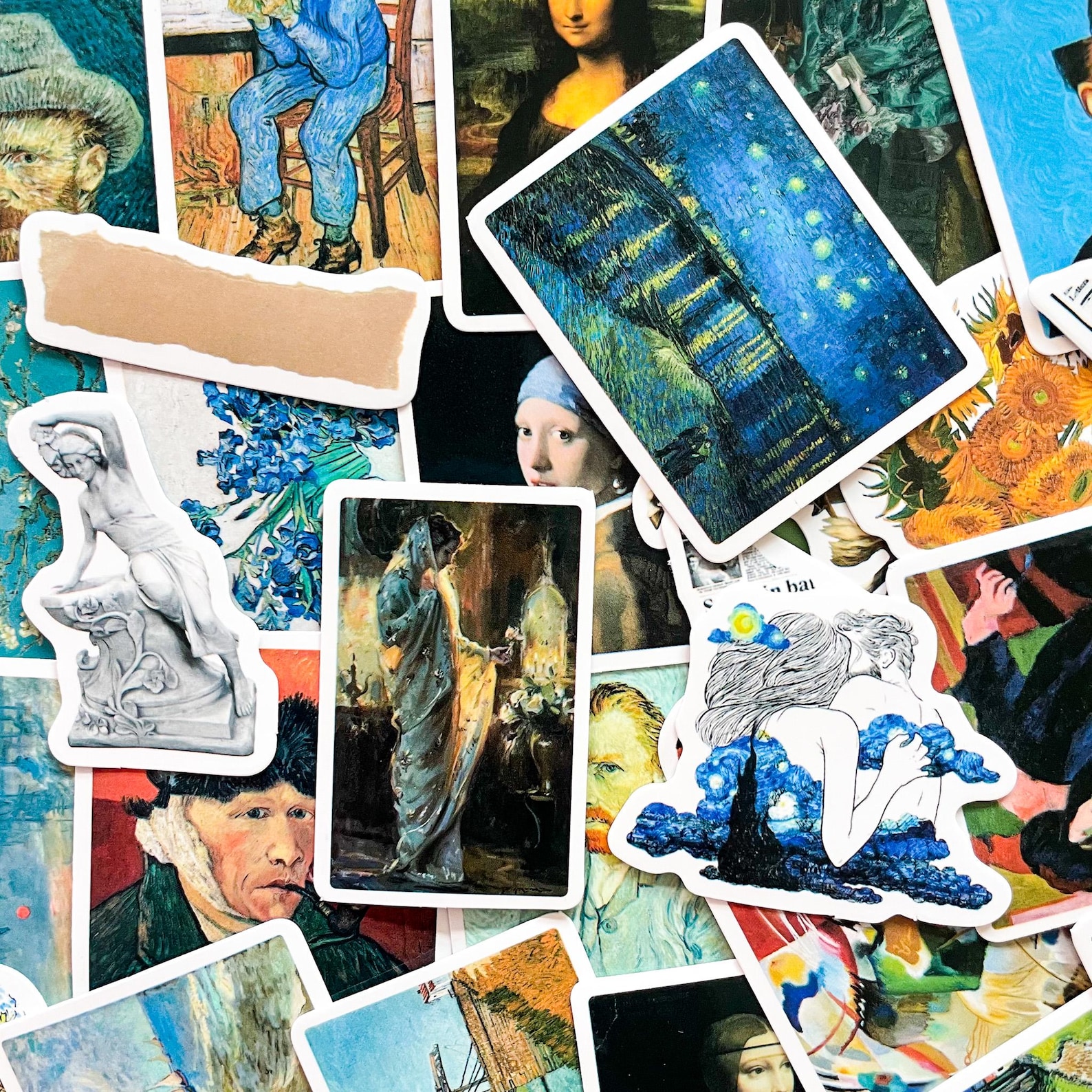 50PCS Iconic Art & Sculpture Stickers Pack, Unique Artwork Stickers ...
