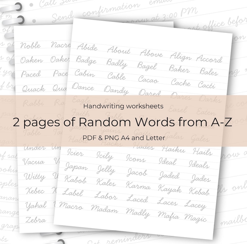 Random Writing Cursive Cursive Handwriting Worksheet for Everyday Use: A Tracing Workbook for ...