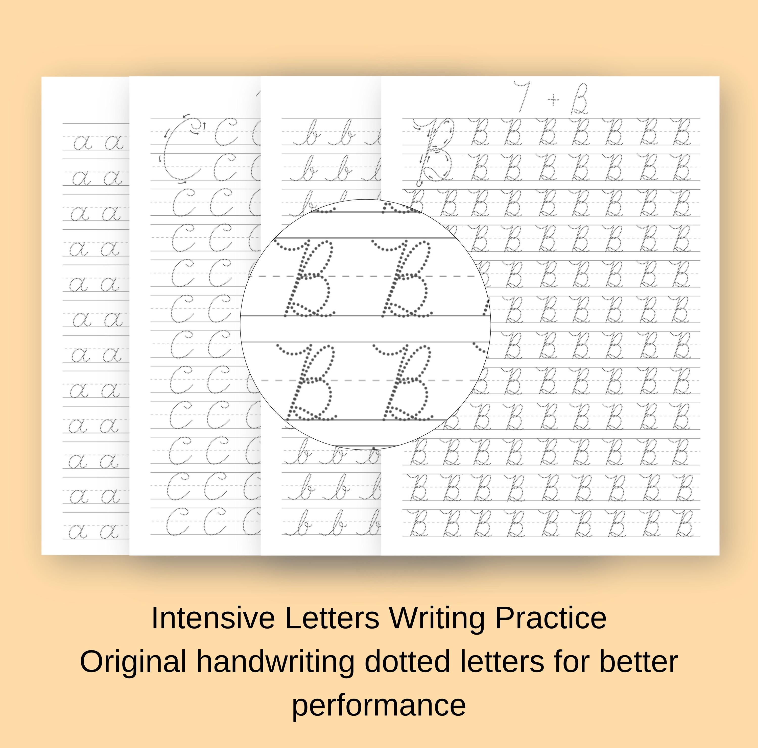 Cursive Writing Practice Workbook for Beginners, Printable Handwriting ...