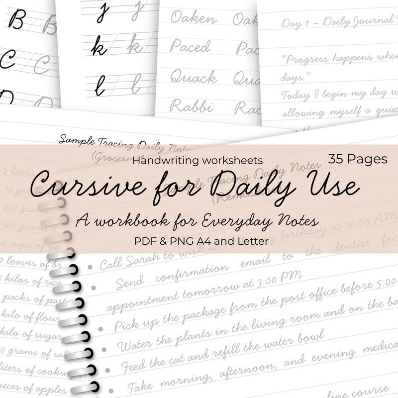 Handwriting Journal - Etsy