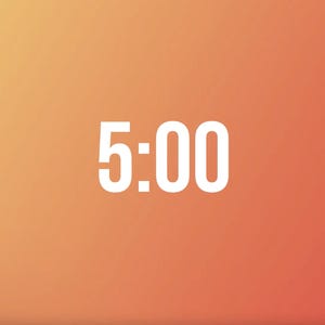 5-Minute Countdown Video Timer Sunset Orange (Animated Background) | Church or Livestream | PROPRESENTER, VMIX, OBS