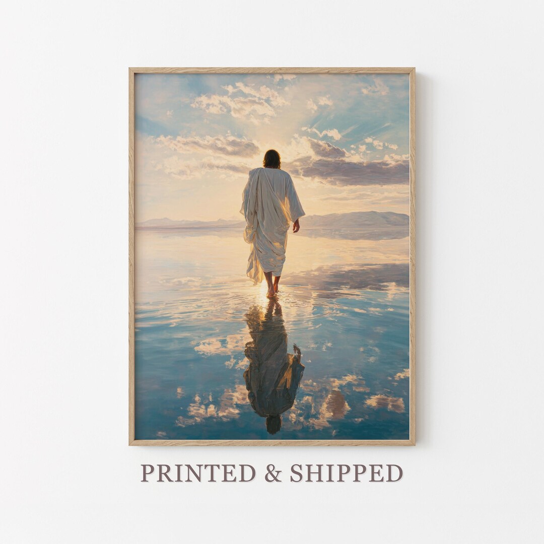 Jesus Walking on Water Painting Print | Faith Based Christian Wall Art ...